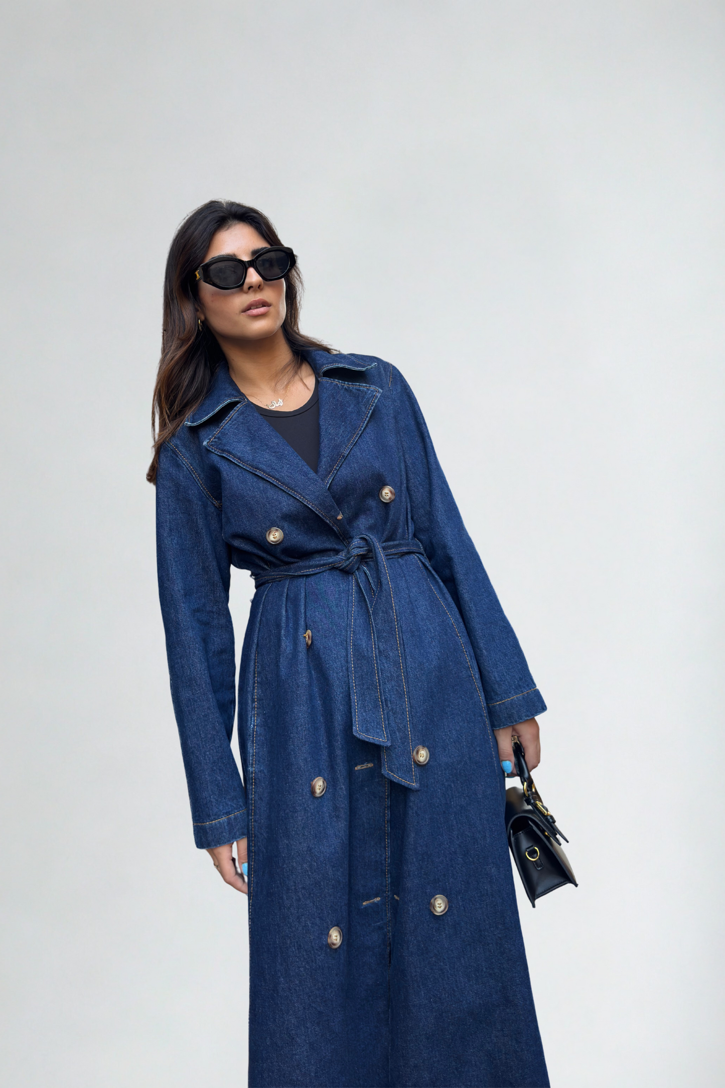 COLE MIDNIGHT DENIM TRENCH COAT