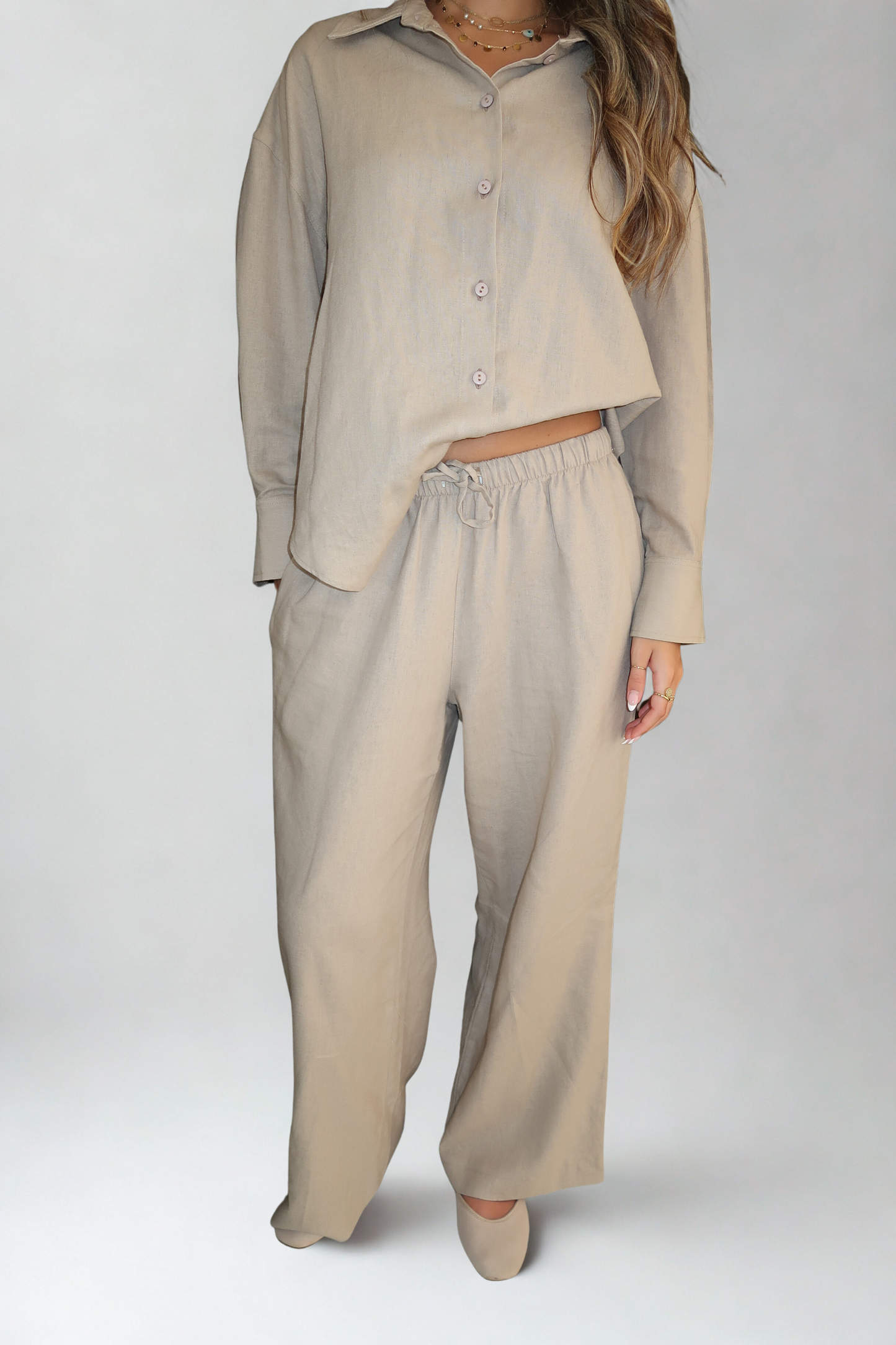 NAYA NATURAL LINEN RELAXED PANT