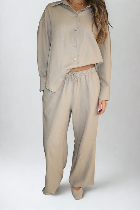 NAYA NATURAL LINEN RELAXED PANT