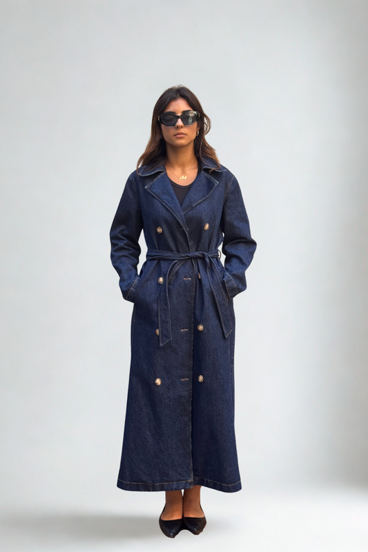 COLE MIDNIGHT DENIM TRENCH COAT