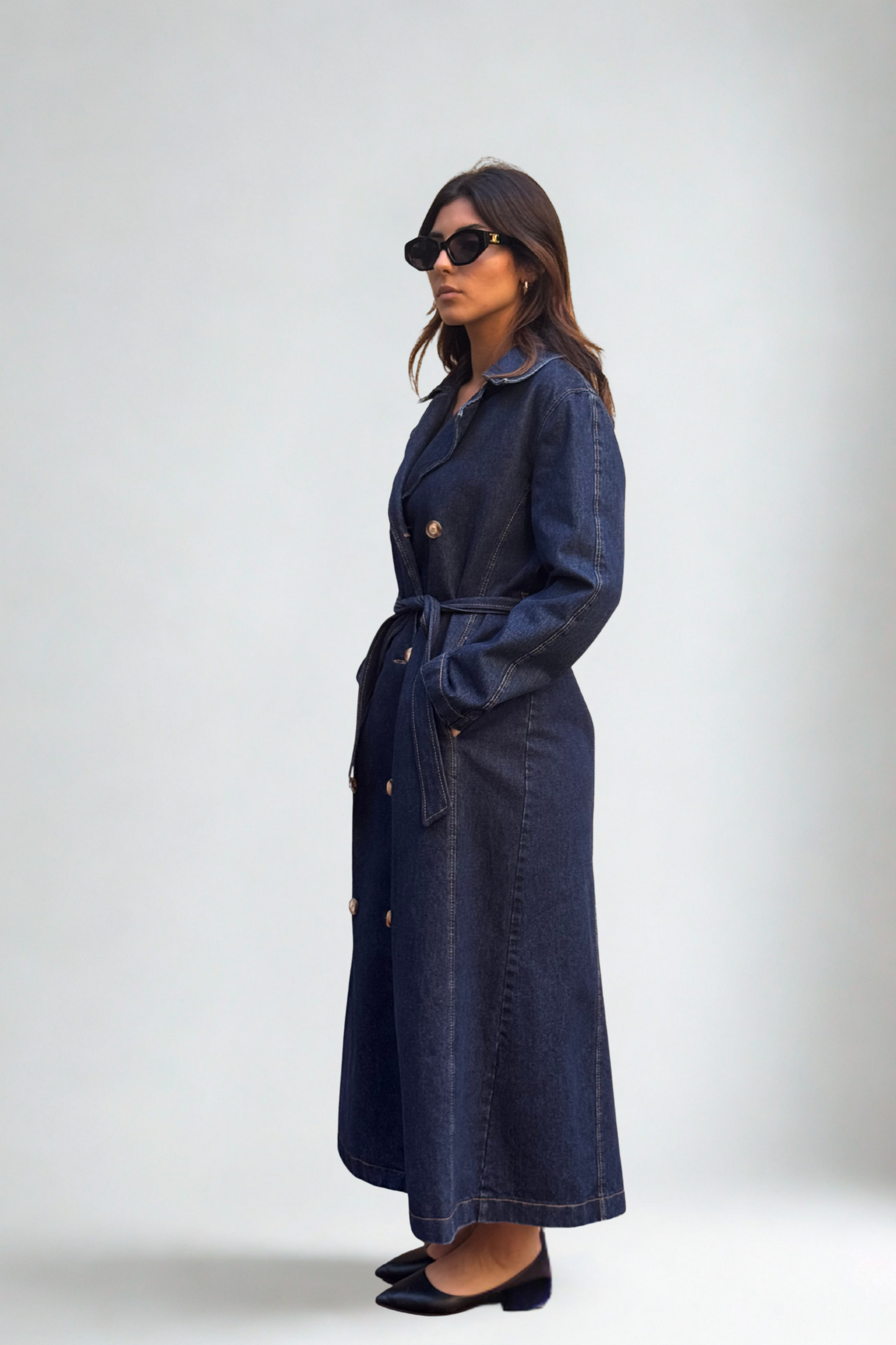 COLE MIDNIGHT DENIM TRENCH COAT