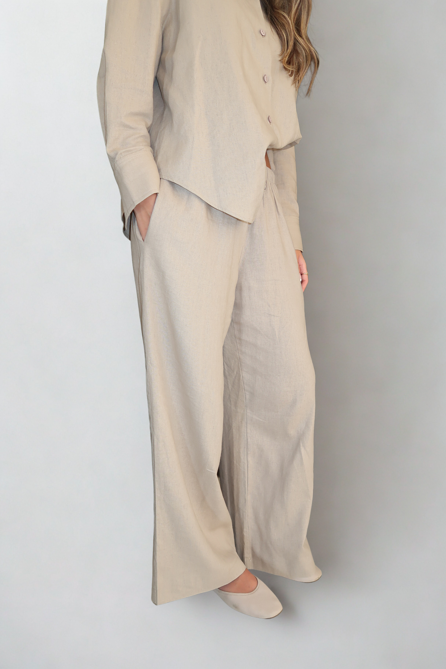NAYA NATURAL LINEN RELAXED PANT