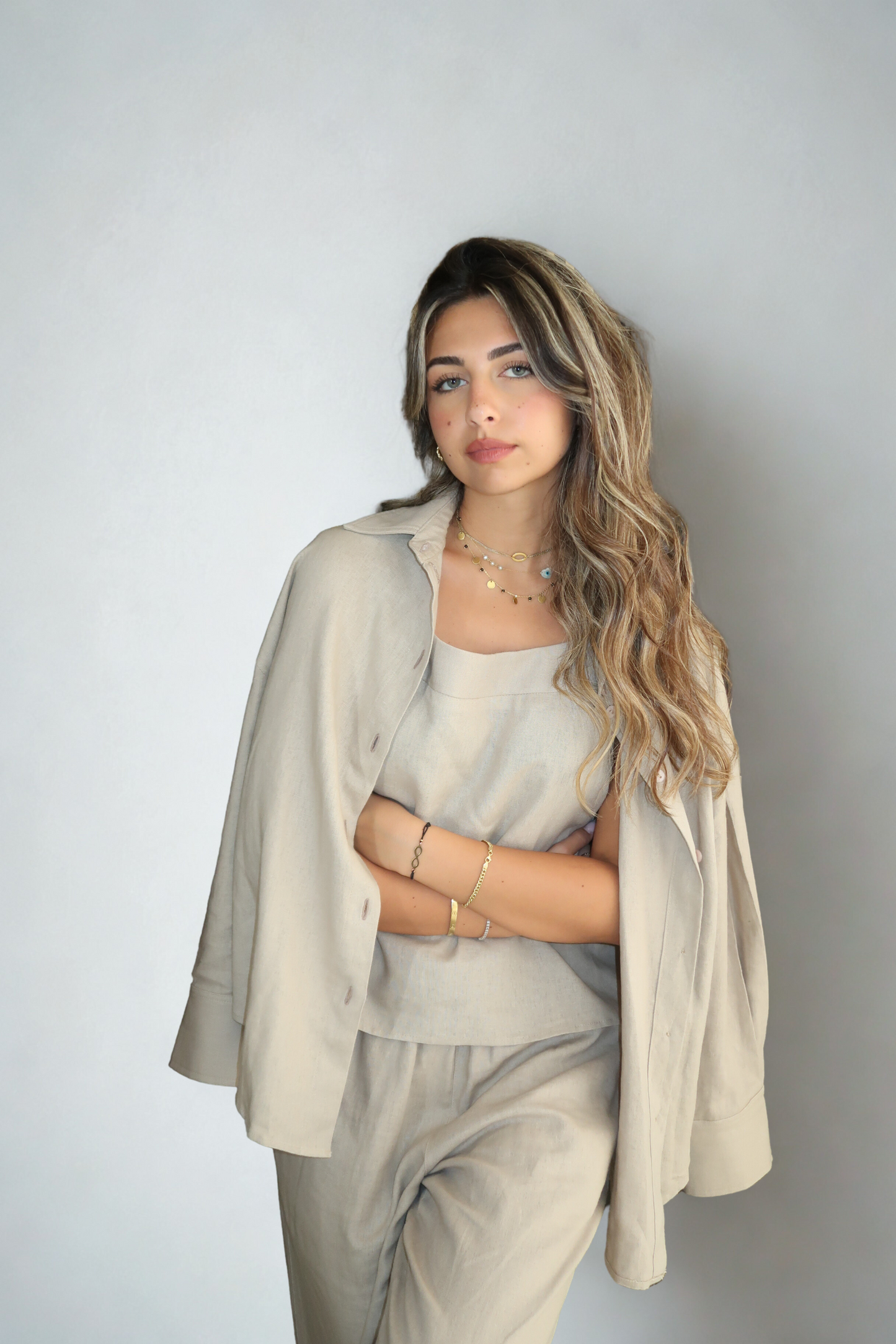 NAYA NATURAL LINEN BLOUSE