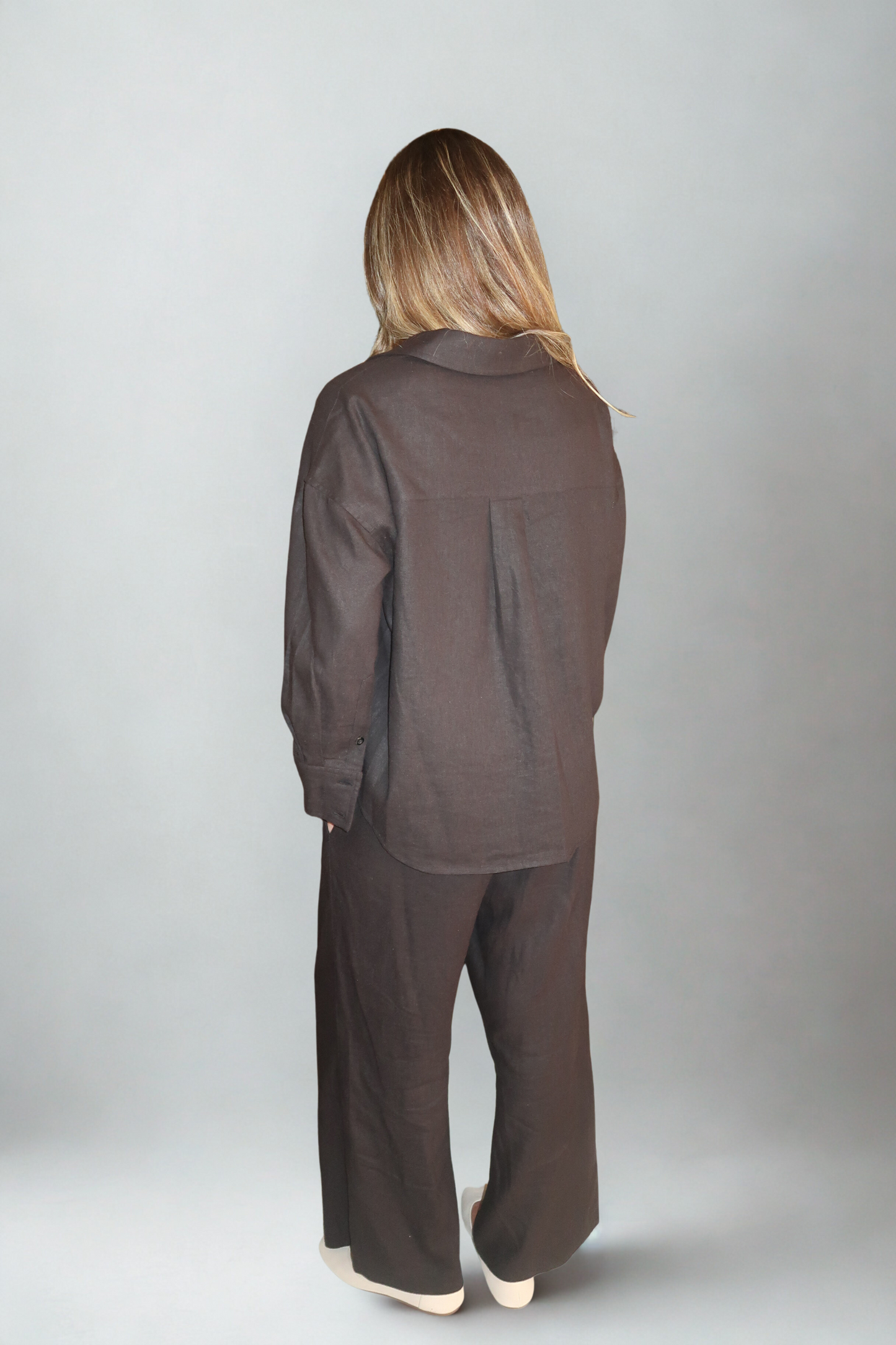 NAYA BLACK LINEN RELAXED PANT