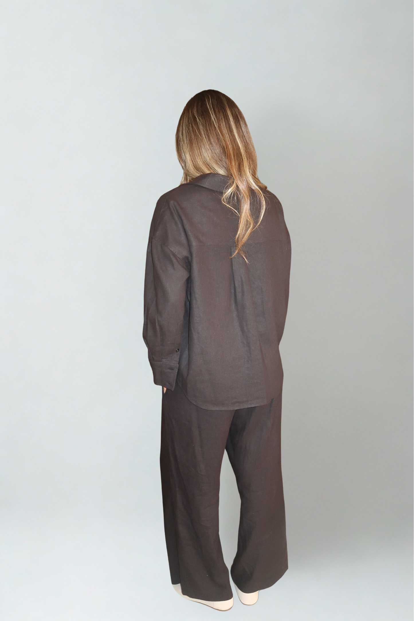 NAYA BLACK LINEN BLOUSE