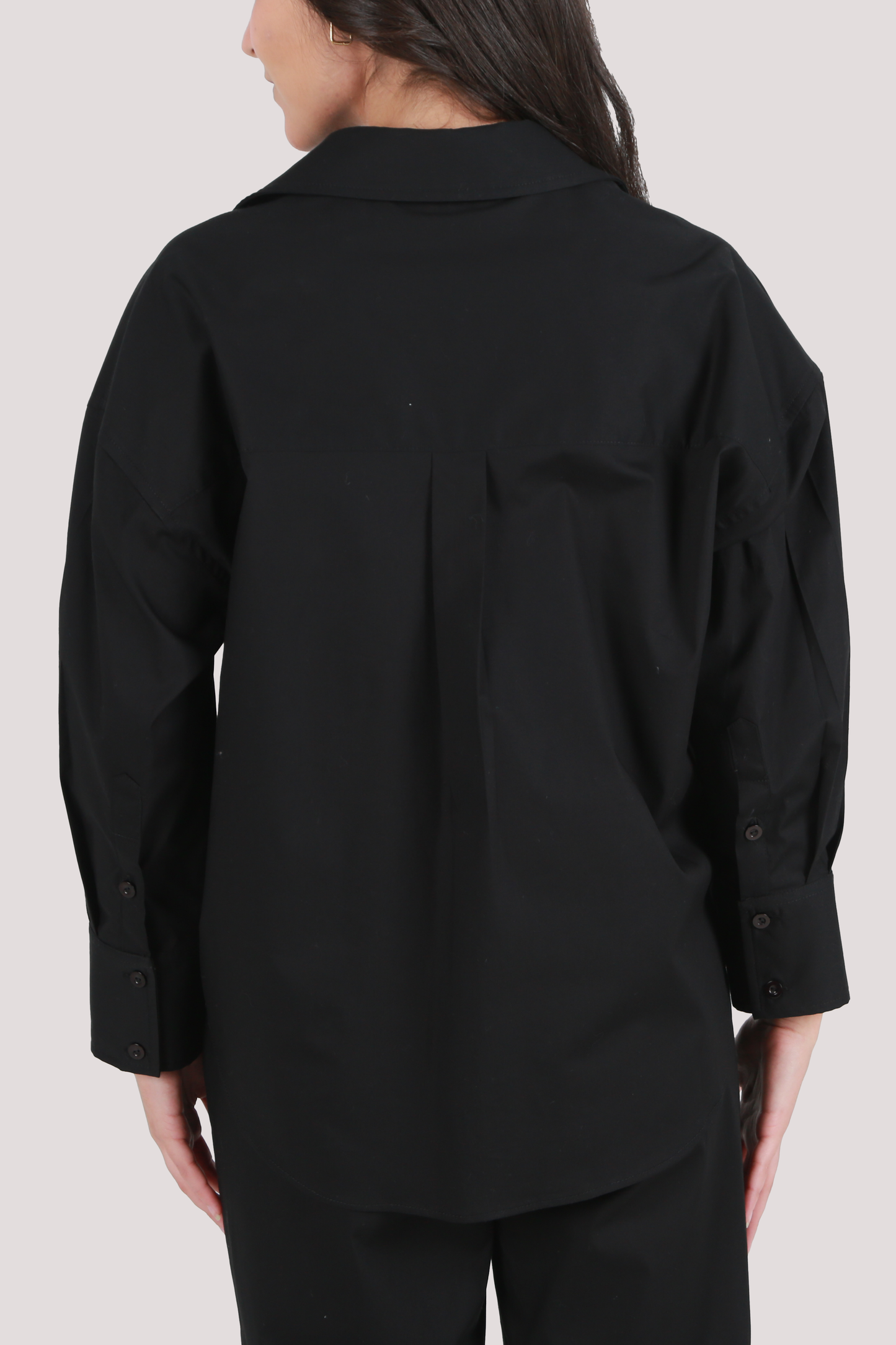 AELA NOIR POPLIN BLOUSE