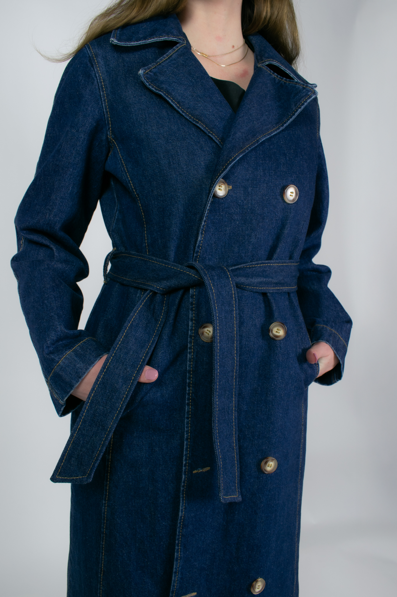 COLE MIDNIGHT DENIM TRENCH COAT