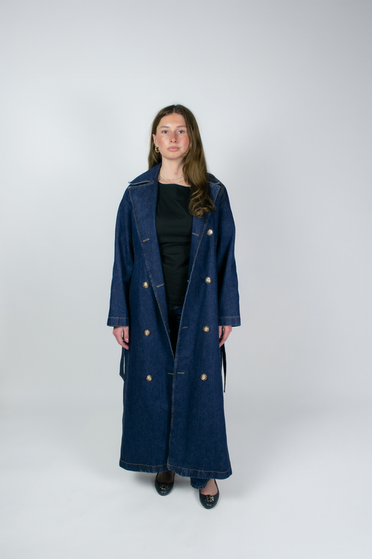 COLE MIDNIGHT DENIM TRENCH COAT